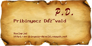 Pribinyecz Dévald névjegykártya